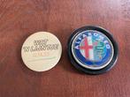 Alfa Romeo badge en button, Ophalen of Verzenden, Gebruikt, Overige onderwerpen, Button