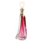 Paarse Roze Tafellamp Kristal Val Saint Lambert Swirl 1960s, Huis en Inrichting, Ophalen of Verzenden, Gebruikt, Glas, Minder dan 50 cm