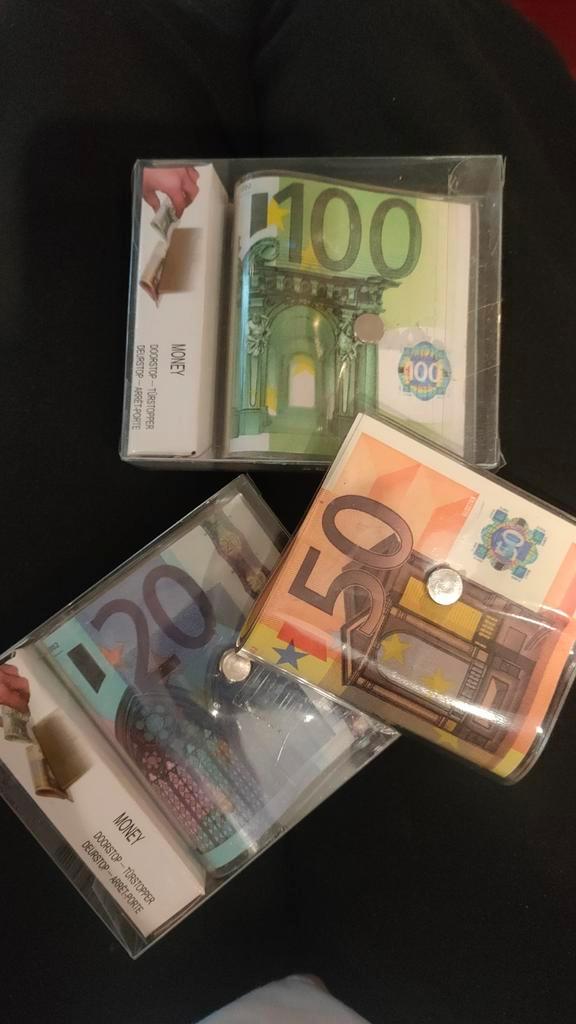 Geld Deurstoppers - 20, 50 & 100 Euro, Huis en Inrichting, Woonaccessoires | Deurstoppers, Nieuw, Binnen, Ophalen of Verzenden