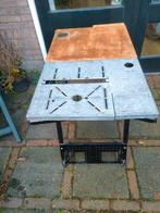 workmate Wolfcraft opvouwbaar opening voor machine, wieltjes, Ophalen, Gebruikt, 70 tot 120 cm, Bankschroef