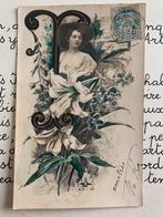 1905 Dame met bloemen (SL), Ophalen of Verzenden, Voor 1920, Gelopen, Overige thema's
