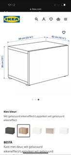 Besta kastjes 2 stuks eiken kleur, Ophalen, Gebruikt, 25 tot 50 cm, Minder dan 100 cm