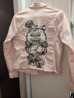 Roze spijkerjasje stretch Cheshire Cat maat 42, Maat 42/44 (L), Ophalen of Verzenden, Gedragen, MS Mode