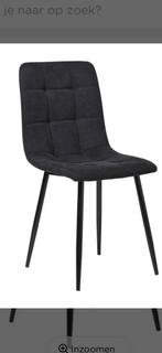 2 nieuwe eetkamer stoelen van Xenos velvet zwart, Ophalen, Twee, Zwart, Nieuw