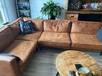 Gratis afhalen, cognac hoekbank, Huis en Inrichting, Ophalen, Gebruikt