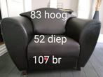 Leren stoel bruin, Ophalen, Gebruikt, Minder dan 75 cm, Leer