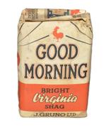 Pakje tabak Gruno Groningen Good Morning Haan, Verzamelen, Ophalen of Verzenden, Gebruikt, Tabaksdoos of Verpakking