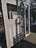 Kozijn met boeren voordeur, Gebruikt, Ophalen of Verzenden, Buitendeur, Glas