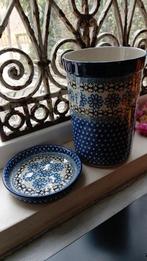 Bolesławiec Wijnkoeler met Schotel - Nieuw, Huis en Inrichting, Keuken | Servies, Ophalen of Verzenden, Nieuw