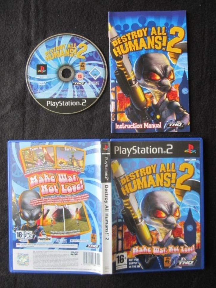 PS2 - Destroy All Humans 2 - Playstation 2, Spelcomputers en Games, Games | Sony PlayStation 2, Zo goed als nieuw, Avontuur en Actie
