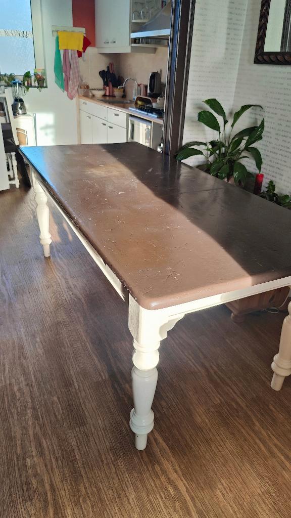 GRATIS Robuuste Leeftafel (200x90) - Ideaal voor 6 stoelen, Huis en Inrichting, Tafels | Eettafels, Gebruikt, 150 tot 200 cm, 150 tot 200 cm