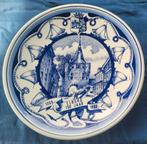 ELBURG 750 JAAR 1233-1983 OUDE DELFTSBLAUW AARDEWERK BORD, Antiek en Kunst, Ophalen of Verzenden