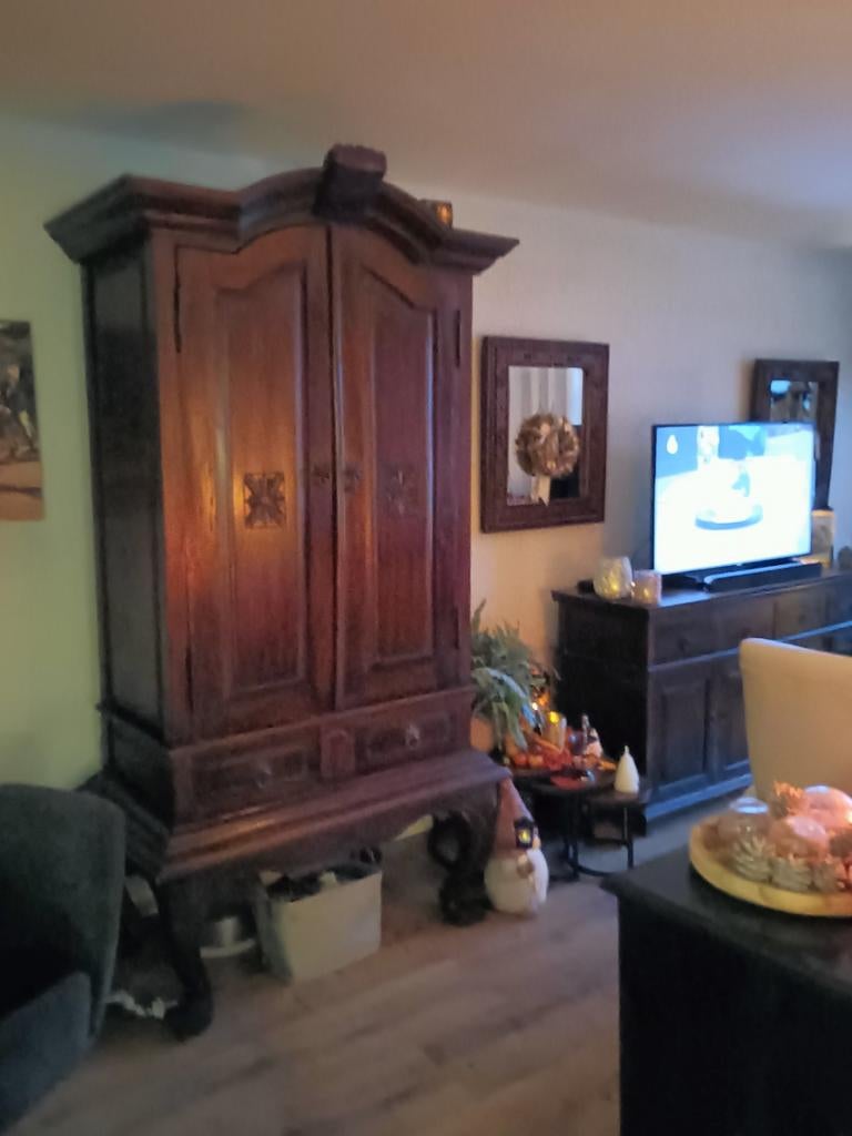 Koloniale kast, Huis en Inrichting, Kasten | Buffetkasten, Ophalen, Gebruikt, 200 cm of meer, Koloniaal