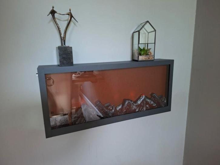 Sfeerhaard met verlichting - B57 x H25 x D10 cm, Huis en Inrichting, Kachels, Zo goed als nieuw, Hangend, Overige soorten, Elektrisch