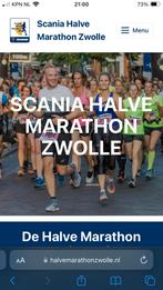 Gezocht: startbewijs halve marathon Zwolle, Oktober, Eén persoon