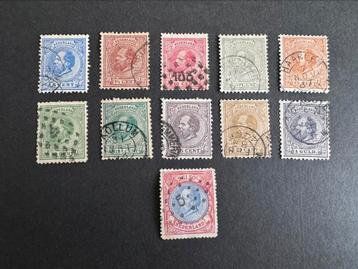 1872-1888 Koning Willem III NVPH nr 19-29 gestempeld beschikbaar voor biedingen