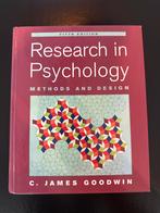 Research in Psychology - Goodwin, Ophalen of Verzenden, Gelezen, Overige onderwerpen
