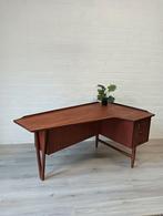 Vintage Hoekbureau Teak Hedensted Möbelfabrik , Boomerang, Ophalen, Gebruikt, Bureau