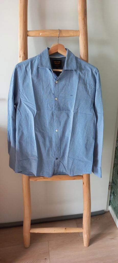 PME LEGEND OVERHEMD BLEU MAAT M KATOEN, Kleding | Heren, Overhemden, Zo goed als nieuw, Halswijdte 39/40 (M), Blauw, Ophalen of Verzenden