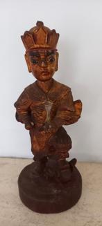 Houten verguld  beeld. Chinees Aziatische bewaker, Antiek en Kunst, Ophalen of Verzenden