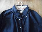 donkerblauw overhemd Tommy Hilfiger maat L in goede staat, Blauw, Halswijdte 41/42 (L), Gedragen, Tommy Hilfiger 