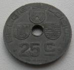 25 centimes Belgie Belgique 1943, Overig, Ophalen of Verzenden, Losse munt