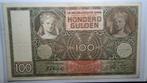 100 Gulden 1941 Serie:DW 091997 PL97D1 (Conditie:ZF), Postzegels en Munten, Los biljet, 100 gulden, Verzenden