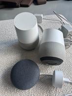 2x Google Home Nest + 1x Mini Smart Speaker, Ophalen of Verzenden, Gebruikt, Overige typen, Overige merken