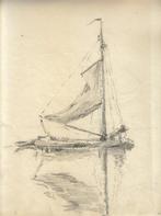 Albertus Gerardus Hulshoff Pol potloodtekening "Zeilboot", Ophalen