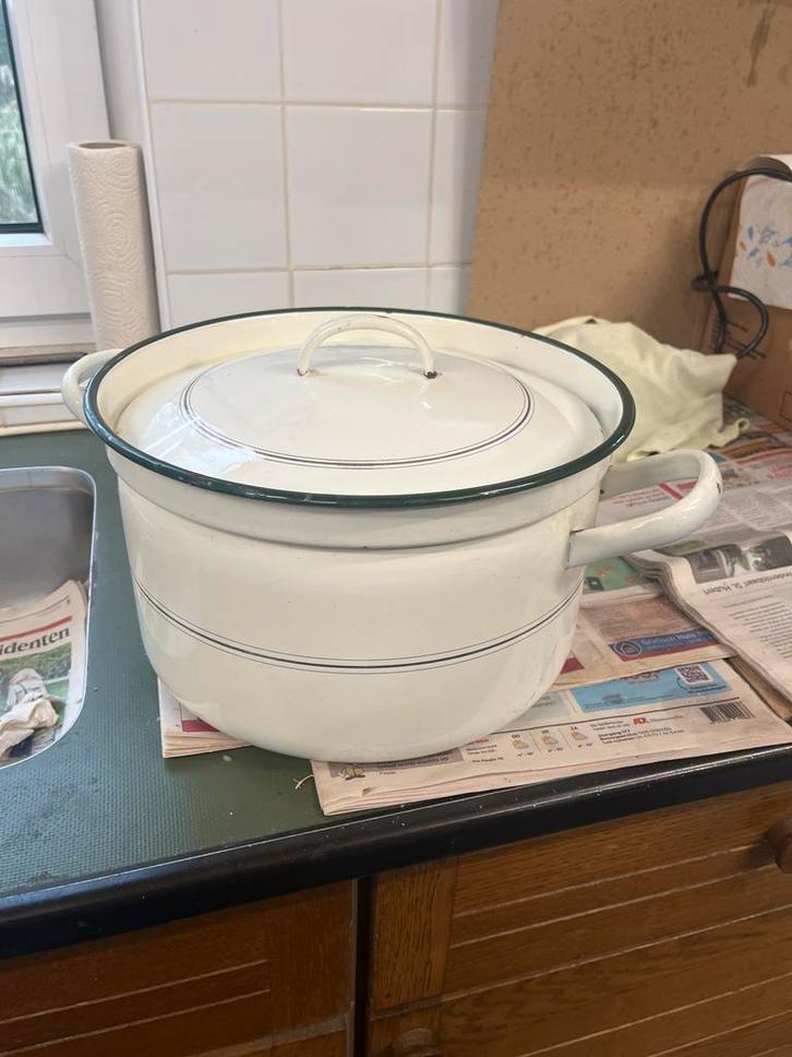 Geëmailleerde Soeppan - 30cm, Huis en Inrichting, Keuken | Keukenbenodigdheden, Gebruikt, Ophalen