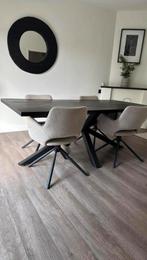 Zwarte eettafel, Huis en Inrichting, Tafels | Eettafels, Ophalen, 200 cm of meer, 50 tot 100 cm, Zo goed als nieuw