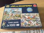 2 x 1000 stukjes jan van haasteren compleet, Hobby en Vrije tijd, Denksport en Puzzels, Ophalen of Verzenden, Zo goed als nieuw