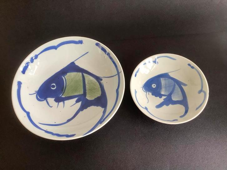 Vintage Chinese Karper Schaaltjes, Antiek en Kunst, Antiek | Keramiek en Aardewerk, Ophalen of Verzenden