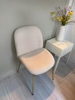 Teddy stoel gouden poten, Huis en Inrichting, Stoelen, Ophalen, Zo goed als nieuw, Wit, Eén