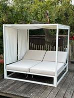 Hoogwaardige luxe lounge daybed hemelbed met kussens, Verzenden, Gebruikt, Aluminium