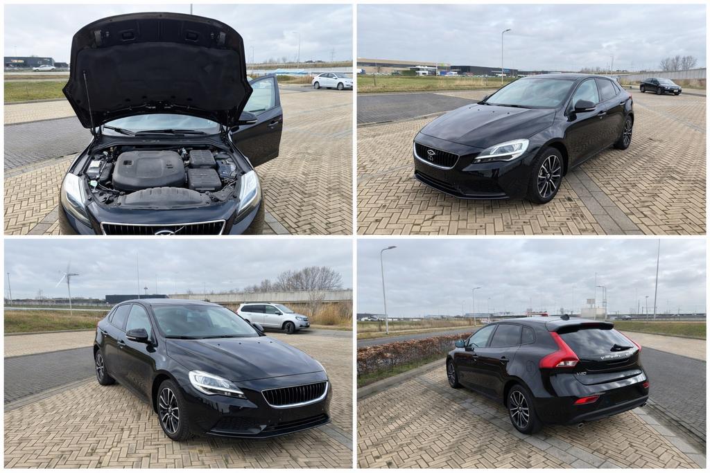 Volvo V40 2.0 D2 120PK Geartronic 2019 Zwart, Auto's, Volvo, Stof, Zwart, 4 cilinders, USB