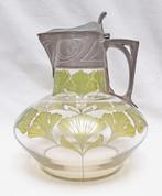 Art nouveau Karaf - Gingkgo motief., Antiek en Kunst, Ophalen of Verzenden