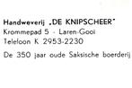 959665 Laren Gooi 1959 Handweverij De Knipscheer niet gelope, Ophalen of Verzenden, 1940 tot 1960, Noord-Holland