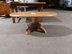 Houten salon tafel., Ophalen of Verzenden, Zo goed als nieuw, Rond