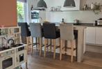 Woood barkrukken - 4 stuks (of 2 per set), Huis en Inrichting, Barkrukken, Ophalen, Gebruikt, Met voetsteun, 60 tot 90 cm