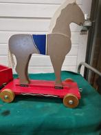 paard en wagen kinder speelgoed van hout, Verzamelen, Ophalen of Verzenden