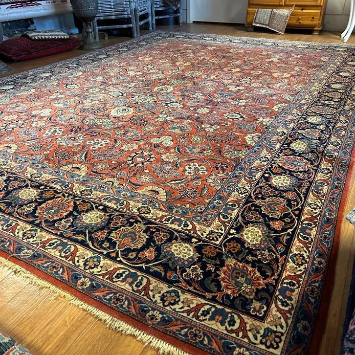 Antiek Origineel Perzisch tapijt – Sarogh - 364 x 256cm, Huis en Inrichting, Stoffering | Tapijten en Kleden, Zo goed als nieuw