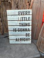 Houten tekst bord, Ophalen, Zo goed als nieuw