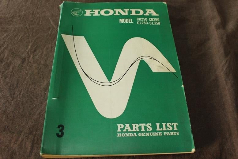 Honda CB250 CB350 CL250 CL350 1969 motorcycle parts list, Motoren, Handleidingen en Instructieboekjes, Honda, Ophalen of Verzenden