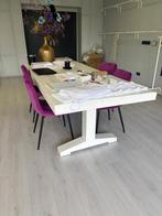 Witte houten eettafel moet zsm weg, Ophalen, Gebruikt, 200 cm of meer, 50 tot 100 cm
