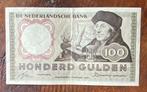 100 gulden bankbiljet Erasmus 5UW058068, Postzegels en Munten, Bankbiljetten | Nederland, Ophalen of Verzenden, 100 gulden, Los biljet