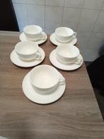 5x Puur! Douwe Egberts theekoppen met schotel, nieuw, Huis en Inrichting, Keuken | Servies, Ophalen, Nieuw, Overige stijlen, Kop(pen) en/of Schotel(s)