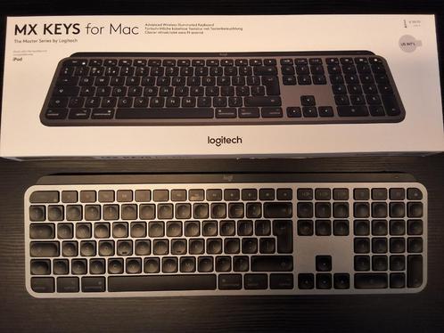 Toetsenbord Logitech MX Keys S for Mac QWERTY Black, Computers en Software, Toetsenborden, Zo goed als nieuw, Qwerty, Draadloos