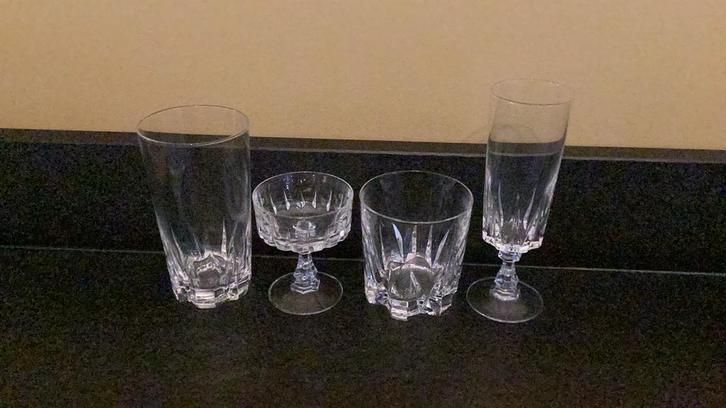 Kristallen Glazen Set - 24 Stuks, Huis en Inrichting, Keuken | Servies, Zo goed als nieuw, Glas of Glazen, Effen, Glas, Ophalen of Verzenden