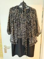 Zwart jurkje met blouse - Maat 36, Verzenden, Zo goed als nieuw, Maat 36 (S), Zwart
